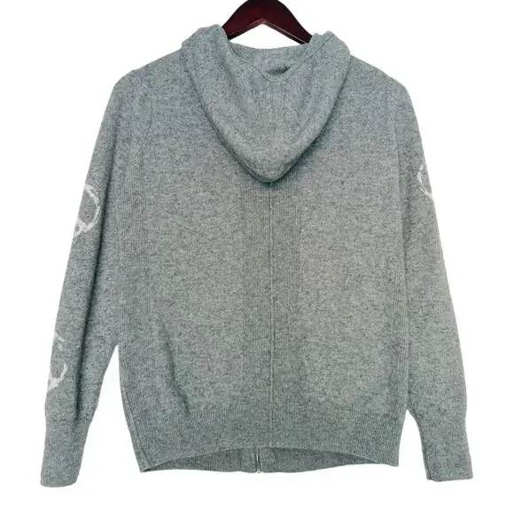 LABEL+THREAD Cashmere Wool Peace Out Zip Up Hoodie | Size Small - Picture 6 of 8